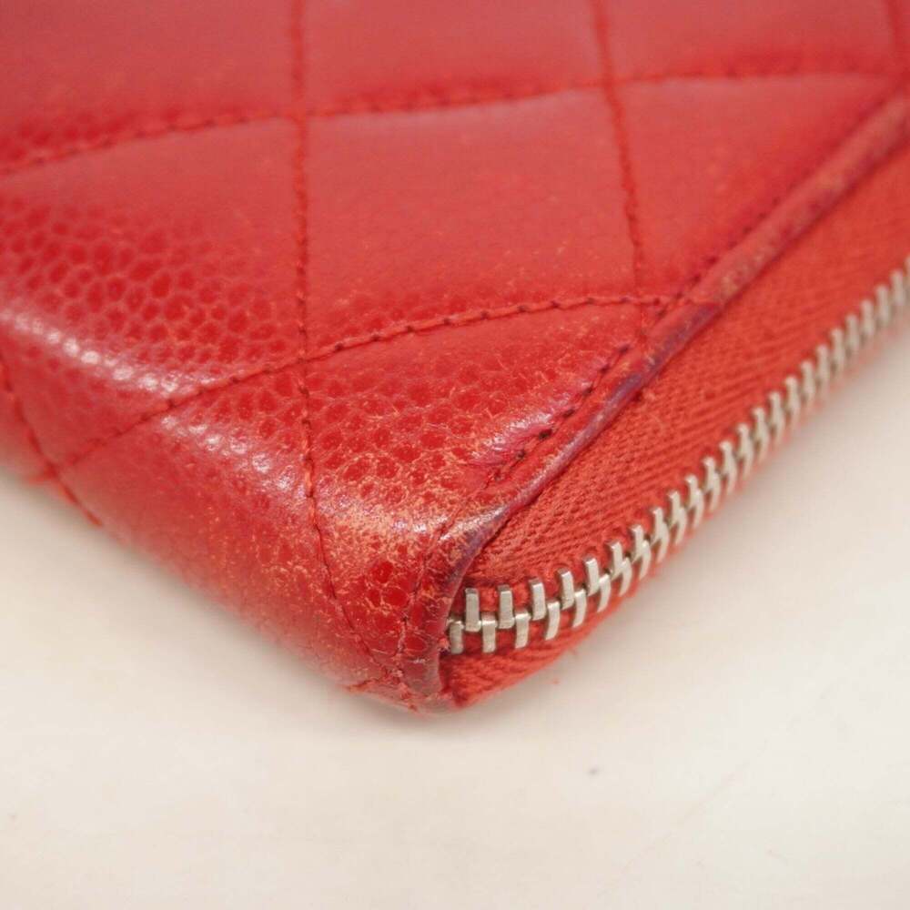 CHANEL Red Caviar Leather Wallet - Picture 5 of 11